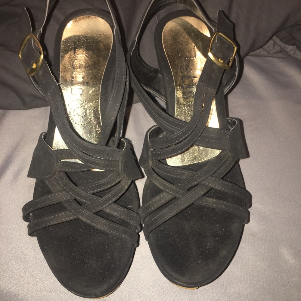 Black Strap Heels